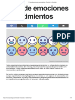 Lista de Emociones y Sentimientos Rincón de La Psicología