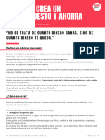 Crear Un Presupuesto y Ahorrar - El Camino A La Libertad Financiera - Invierte Joven