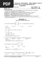 Maths Class Xii Sample Paper Test 03 For Board Exam 2024 Answers