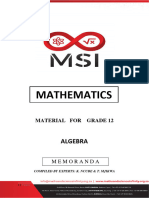 MSI Algebra Memos