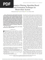 A Novel Adaptive Filtering Algorithm Based Parameter Estimation Technique For Photovoltaic System