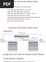 The Changes Made in SAP For Vendor & Customer Master