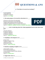 Research Methodology MCQ With Answer 100 Questions