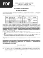 Durgapur Steel Plant (Various Posts) IH Eng 2023