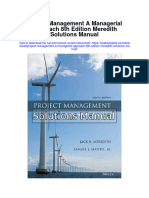 Project Management A Managerial Approach 8Th Edition Meredith Solutions Manual Full Chapter PDF