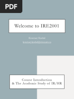 IRE2001 Week1 Lecture Posted