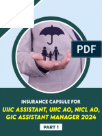 Insurance Capsule For UIIC Assistant UIIC AO NICL AO GIC Assistant Manager 2024 Part 1