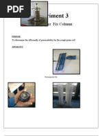 Experiment 3: Permeameter Fix Column