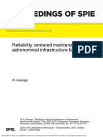 Manutenção Centrada Na Confiabilidade em Instalações de Infraestrutura Astronômica