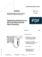 Service Bulletin S - 3: Technical Information To All The Owners of Sulzer S 20 Type Diesel Engines 01.09.94