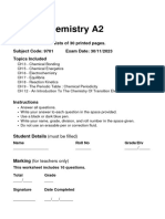 Electrochemistry A2 CAIE A LEVEL