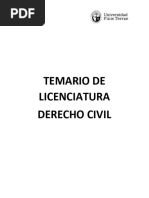 Nuevo Temario de Licenciatura Dâº Civil