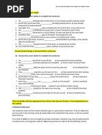 PPS, PPC and Past Simple Rev Test Upper Int - Student Version