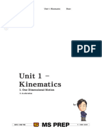 AP C Mech 1. Unit 1. Kinematics One Dimensional Motion Part 2