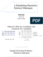 Flowshop Scheduling Heuristics