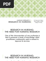 1 Research in Nursing