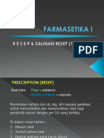 FARMASETIKA I Resep