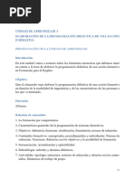 MF1442-3. Elaboración de La Programación Didáctica de Una Acción Formativa en Formación para El Empleo