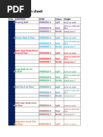 Home Tiles Selection Sheet