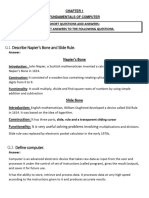 Chapter #1 Fundamentals of Computer