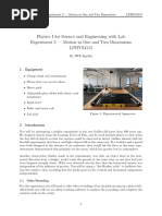 NU-London Experiment 2 - 1D and 2D Motion