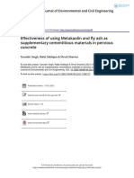 2021-Effectiveness of Using Metakaolin and Fly Ash As Supplementary Cementitious Materials in Pervious Concrete