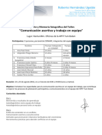 Reporte Resolucion de Conflictos-Comunicacion Asertiva