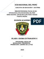 Silabo Desarrollado Idioma Extranjero II-lideres de La Paz-2023