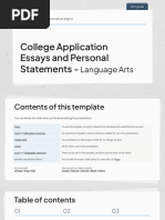 Copia de College Application Essays and Personal Statements - Language Arts - 12th Grade by Slidesgo