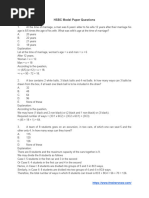 HSBC Model Paper Questions