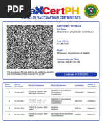 Vaccination Certificate Cornejo