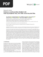 Polylactic Acid-Based Film Modified With Nano-Ag-Graphene-TiO2: New Film Versus Recycled Film