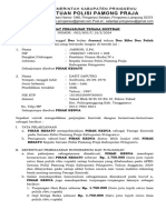 Format Kosong Perjanjian Kontrak 2024 Satpol PP