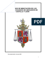 Criterios de Minutación de Los Ilustres Colegios de Abogados de Castilla y León Año 2009