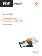 0500 Learner Guide (For Examination From 2020)