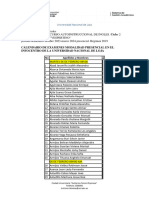 Calendario de Examenes - Presencial 06-09 de Febrero PDF