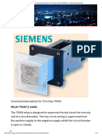 Functional Description For TCS Relay 7PA30-SIEMENS - Electrical Engineering