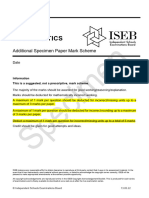 Specimen CE 13 Mathematics Additional Mark Scheme 2022