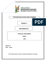 Grade 11 Baseline Assessment Term 1