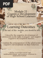 Module 25 - Cognitive Development of High School Learners