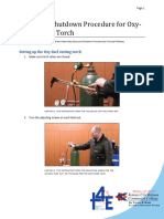 Setup and Shutdown Procedure For Oxyfuel Cutting Torch