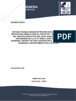 Informe de Prospección Geofísica Aplicada A La Geotecnia Mediante La Refracción Sísmica