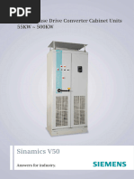 Sinamics V50: Ready To Use Drive Converter Cabinet Units 55KW 500KW