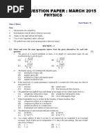 HSC 2015 March Physics