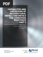 Capabilities and Limitations of Architectural Metals and Metals For Corrosion Resistance