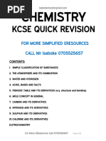 Kcse Chemistry Quick Revision