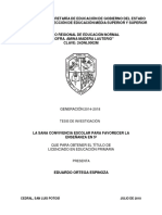 La Sana Convivencia Escolar para Favorecer La Enseñanza en 5º