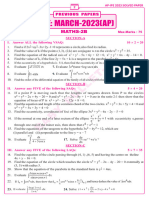 IPE: MARCH-2023 (AP) : Maths-2B