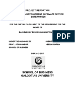 School of Business Galgotias University: Project Report On