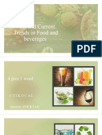 Past and Current Trends in Food and Beverages